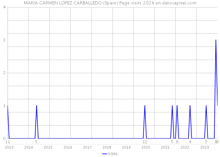MARIA CARMEN LOPEZ CARBALLEDO (Spain) Page visits 2024 