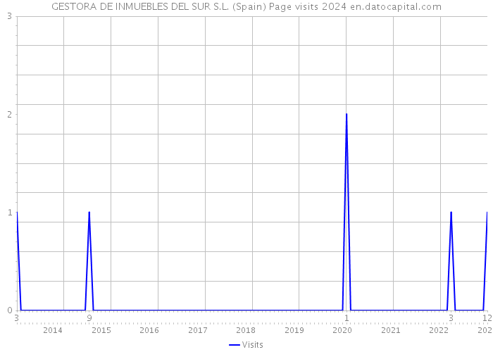 GESTORA DE INMUEBLES DEL SUR S.L. (Spain) Page visits 2024 