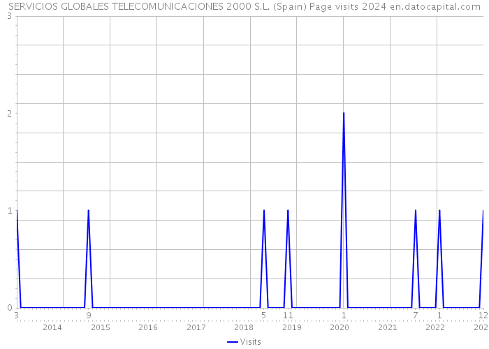 SERVICIOS GLOBALES TELECOMUNICACIONES 2000 S.L. (Spain) Page visits 2024 