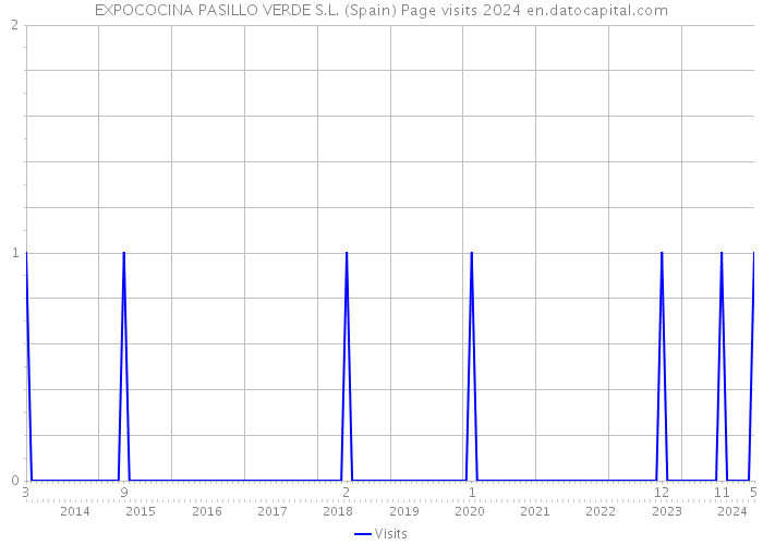 EXPOCOCINA PASILLO VERDE S.L. (Spain) Page visits 2024 