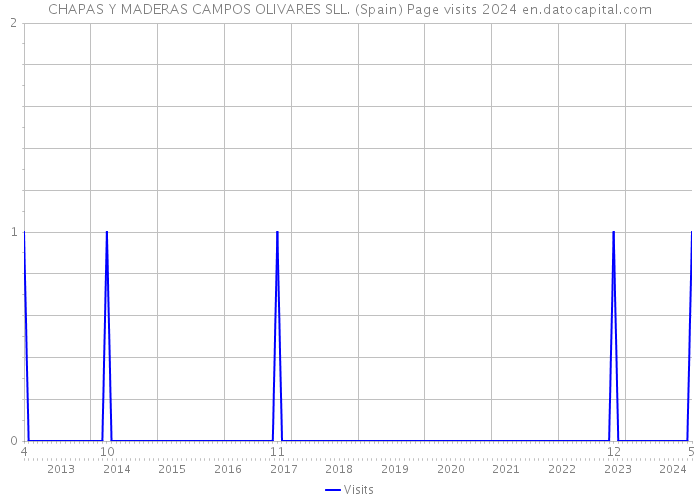 CHAPAS Y MADERAS CAMPOS OLIVARES SLL. (Spain) Page visits 2024 