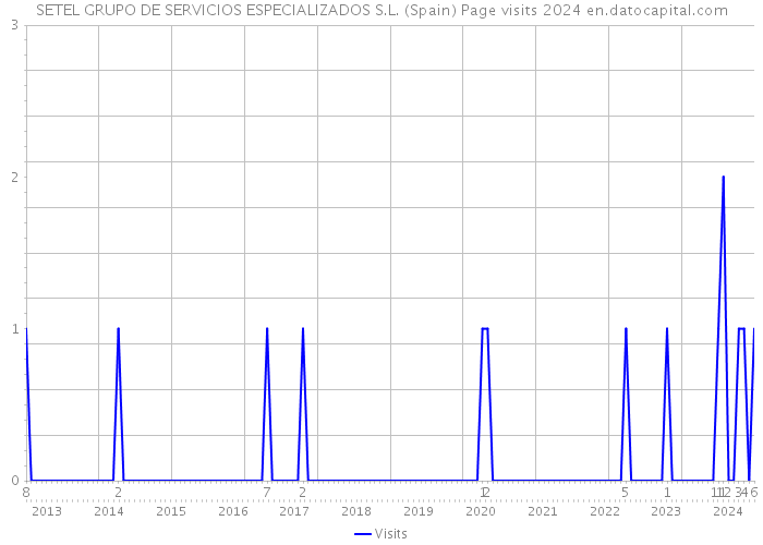 SETEL GRUPO DE SERVICIOS ESPECIALIZADOS S.L. (Spain) Page visits 2024 