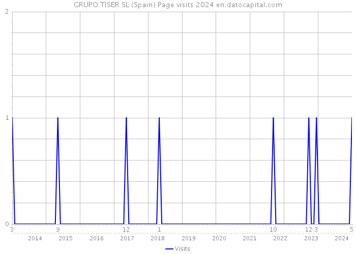 GRUPO TISER SL (Spain) Page visits 2024 