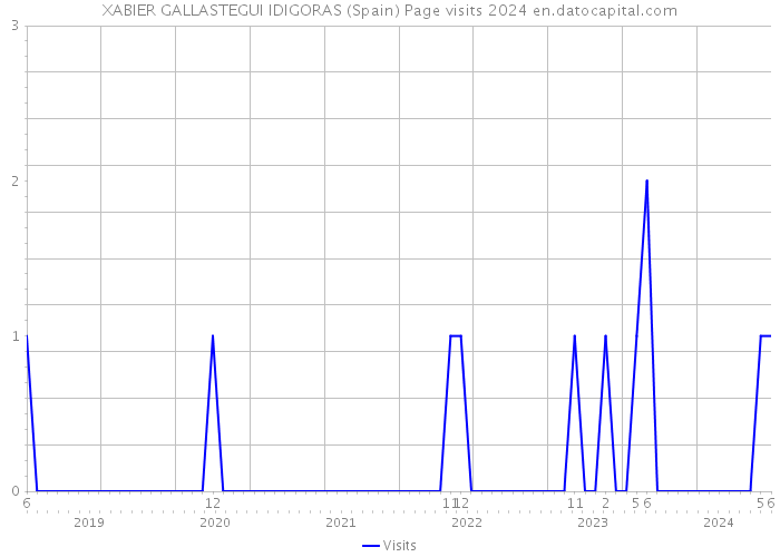 XABIER GALLASTEGUI IDIGORAS (Spain) Page visits 2024 