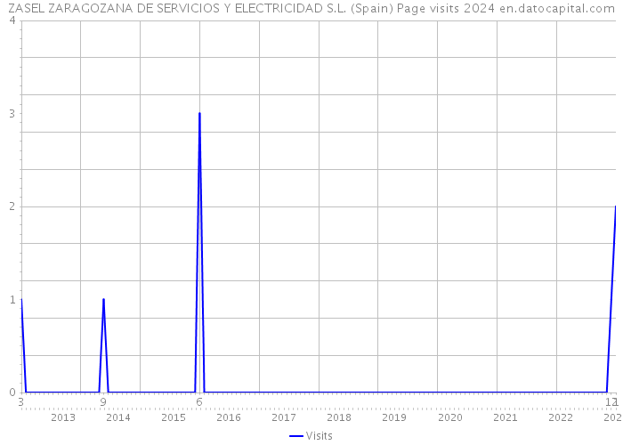 ZASEL ZARAGOZANA DE SERVICIOS Y ELECTRICIDAD S.L. (Spain) Page visits 2024 