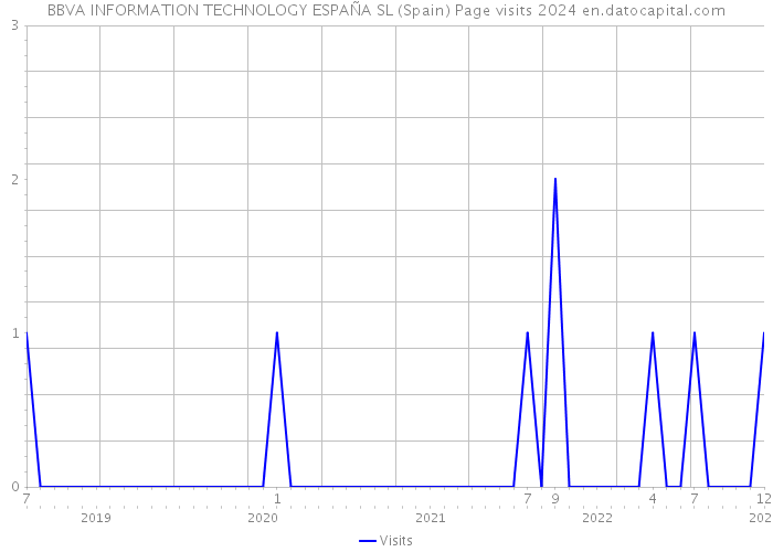 BBVA INFORMATION TECHNOLOGY ESPAÑA SL (Spain) Page visits 2024 
