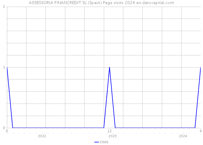 ASSESSORIA FINANCREDIT SL (Spain) Page visits 2024 