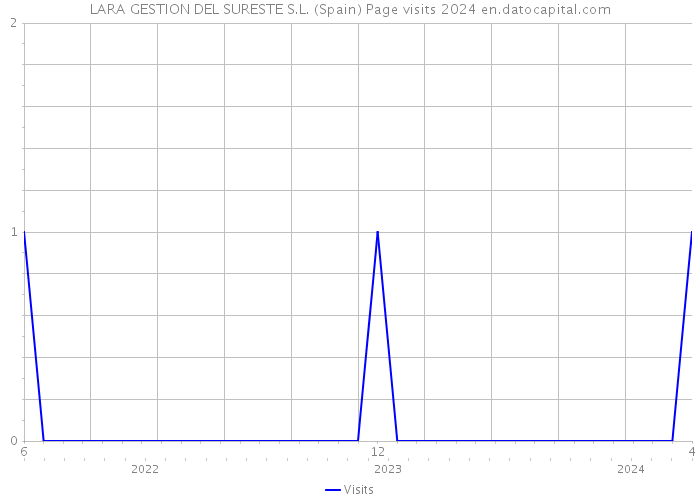 LARA GESTION DEL SURESTE S.L. (Spain) Page visits 2024 