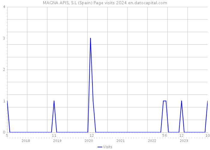 MAGNA APIS, S.L (Spain) Page visits 2024 