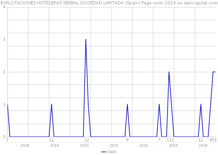 EXPLOTACIONES HOTELERAS SERBAL SOCIEDAD LIMITADA (Spain) Page visits 2024 