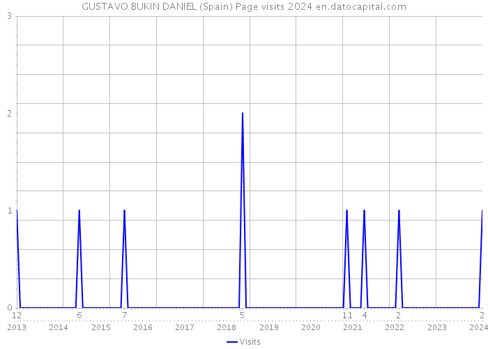 GUSTAVO BUKIN DANIEL (Spain) Page visits 2024 