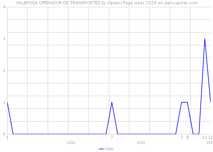 VALEROSA OPERADOR DE TRANSPORTES SL (Spain) Page visits 2024 