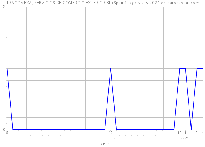 TRACOMEXA, SERVICIOS DE COMERCIO EXTERIOR SL (Spain) Page visits 2024 