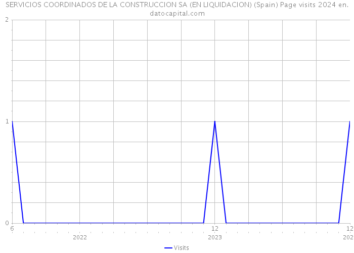 SERVICIOS COORDINADOS DE LA CONSTRUCCION SA (EN LIQUIDACION) (Spain) Page visits 2024 