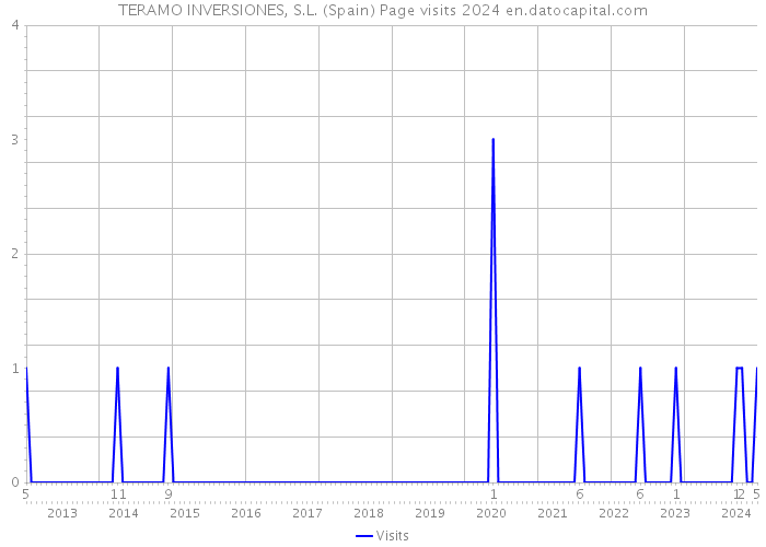 TERAMO INVERSIONES, S.L. (Spain) Page visits 2024 