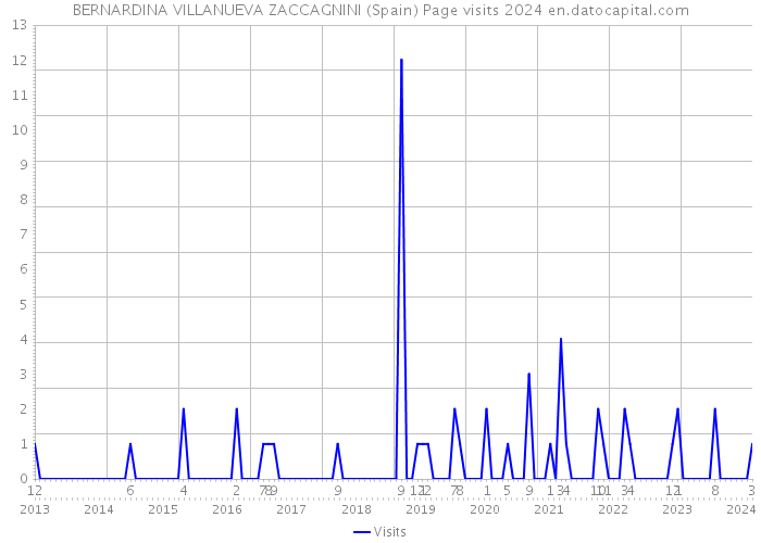 BERNARDINA VILLANUEVA ZACCAGNINI (Spain) Page visits 2024 