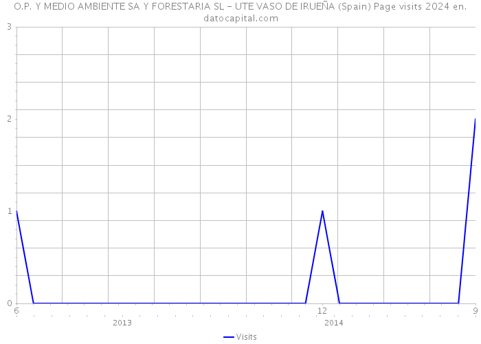 O.P. Y MEDIO AMBIENTE SA Y FORESTARIA SL - UTE VASO DE IRUEÑA (Spain) Page visits 2024 