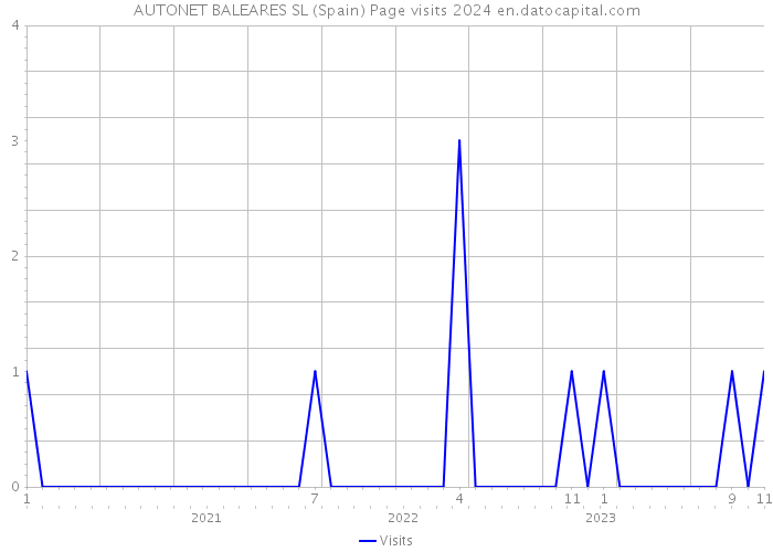 AUTONET BALEARES SL (Spain) Page visits 2024 