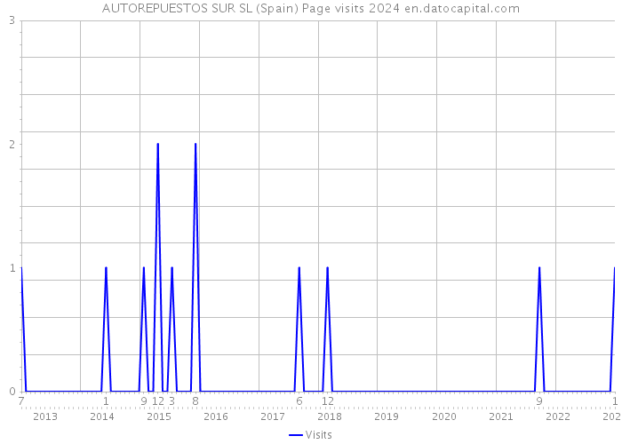 AUTOREPUESTOS SUR SL (Spain) Page visits 2024 