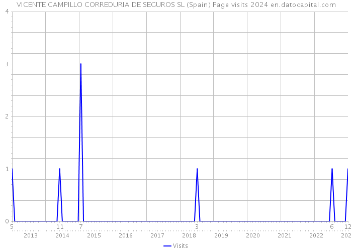 VICENTE CAMPILLO CORREDURIA DE SEGUROS SL (Spain) Page visits 2024 