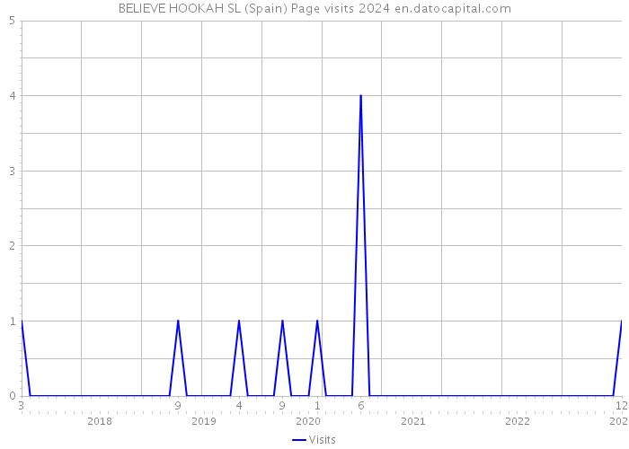 BELIEVE HOOKAH SL (Spain) Page visits 2024 