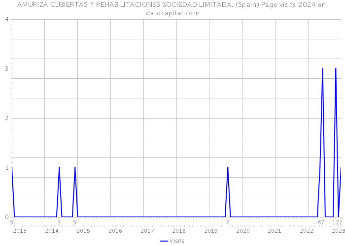 AMURIZA CUBIERTAS Y REHABILITACIONES SOCIEDAD LIMITADA. (Spain) Page visits 2024 