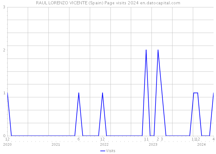 RAUL LORENZO VICENTE (Spain) Page visits 2024 