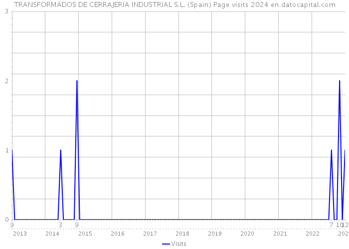 TRANSFORMADOS DE CERRAJERIA INDUSTRIAL S.L. (Spain) Page visits 2024 