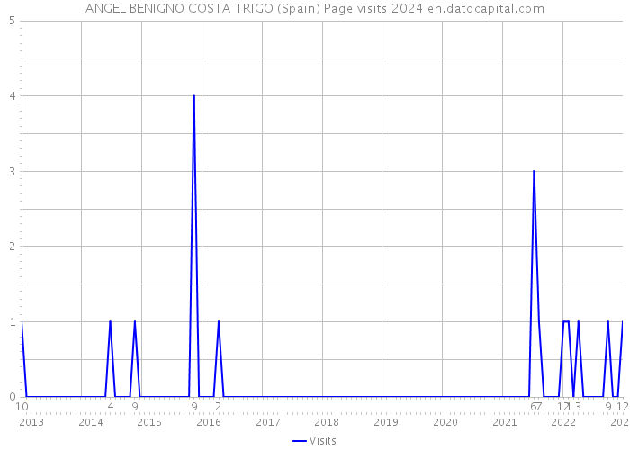 ANGEL BENIGNO COSTA TRIGO (Spain) Page visits 2024 