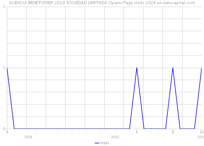 AGENCIA BENETUSSER 2019 SOCIEDAD LIMITADA (Spain) Page visits 2024 