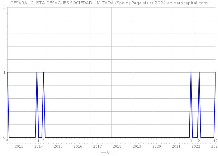 CESARAUGUSTA DESAGUES SOCIEDAD LIMITADA (Spain) Page visits 2024 