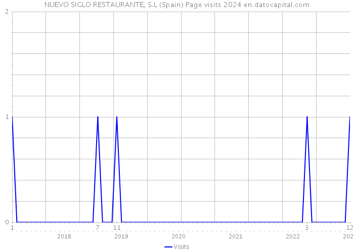 NUEVO SIGLO RESTAURANTE, S.L (Spain) Page visits 2024 
