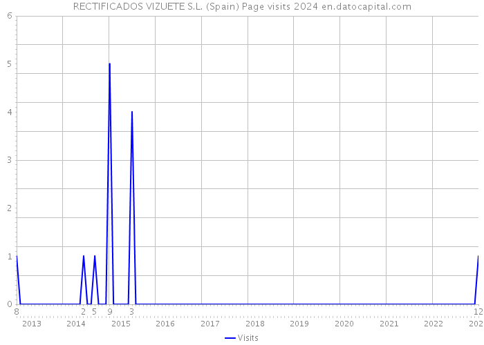 RECTIFICADOS VIZUETE S.L. (Spain) Page visits 2024 