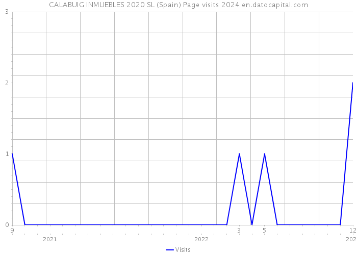 CALABUIG INMUEBLES 2020 SL (Spain) Page visits 2024 