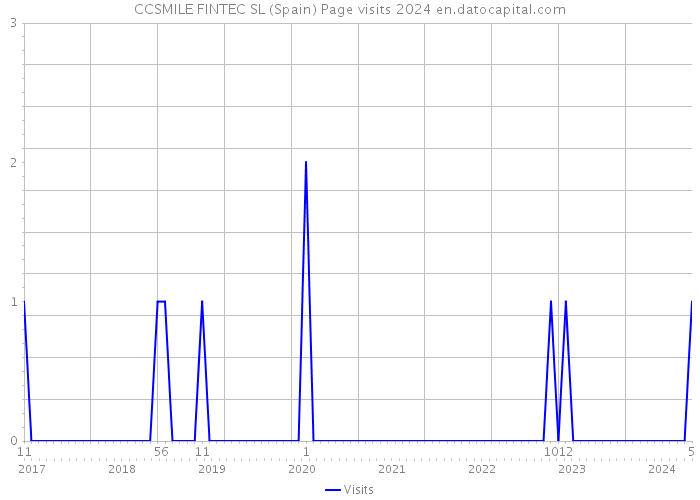 CCSMILE FINTEC SL (Spain) Page visits 2024 
