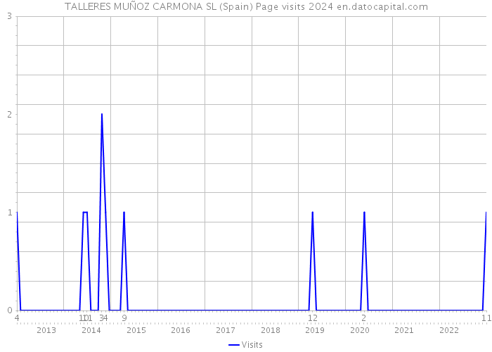 TALLERES MUÑOZ CARMONA SL (Spain) Page visits 2024 