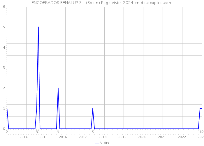 ENCOFRADOS BENALUP SL. (Spain) Page visits 2024 