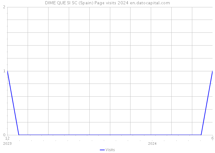 DIME QUE SI SC (Spain) Page visits 2024 