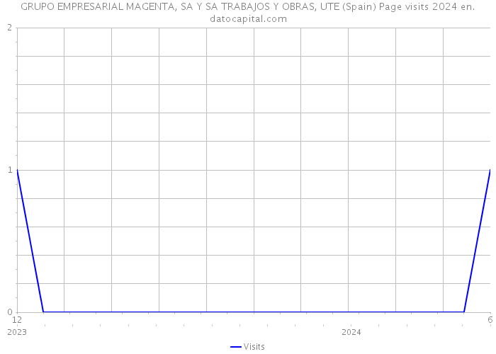 GRUPO EMPRESARIAL MAGENTA, SA Y SA TRABAJOS Y OBRAS, UTE (Spain) Page visits 2024 