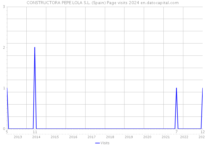 CONSTRUCTORA PEPE LOLA S.L. (Spain) Page visits 2024 