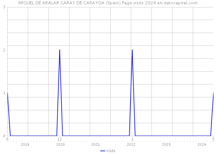 MIGUEL DE ARALAR GARAY DE CARAYOA (Spain) Page visits 2024 