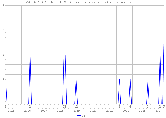 MARIA PILAR HERCE HERCE (Spain) Page visits 2024 