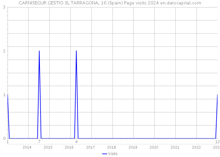 CARNISEGUR GESTIO SL TARRAGONA, 16 (Spain) Page visits 2024 