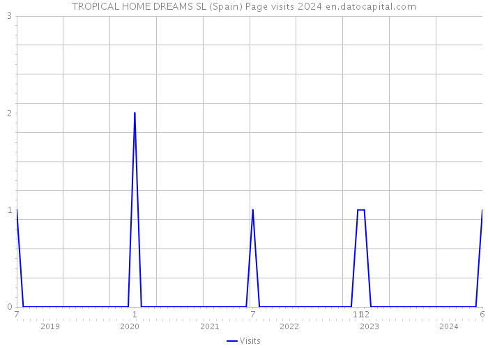 TROPICAL HOME DREAMS SL (Spain) Page visits 2024 