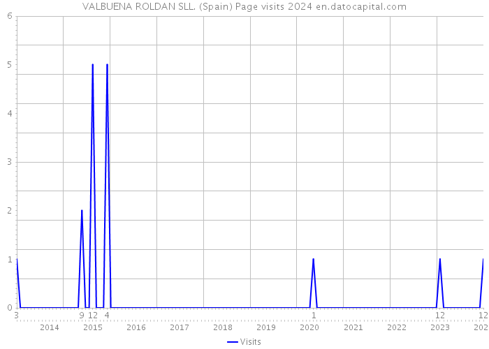VALBUENA ROLDAN SLL. (Spain) Page visits 2024 