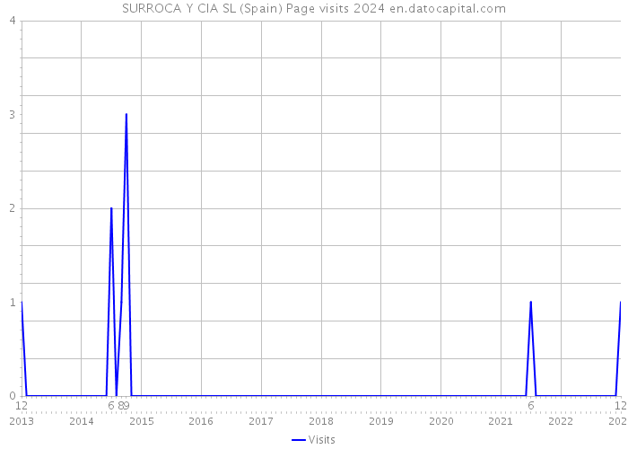 SURROCA Y CIA SL (Spain) Page visits 2024 