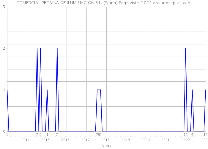 COMERCIAL PECAIXA DE ILUMINACION S.L. (Spain) Page visits 2024 