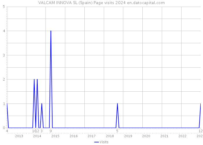 VALCAM INNOVA SL (Spain) Page visits 2024 