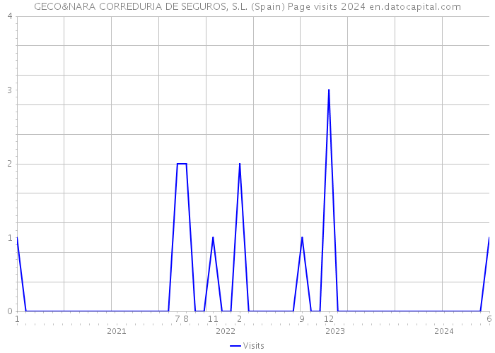 GECO&NARA CORREDURIA DE SEGUROS, S.L. (Spain) Page visits 2024 