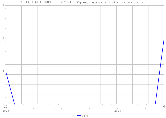 COSTA BEAUTE IMPORT-EXPORT SL (Spain) Page visits 2024 